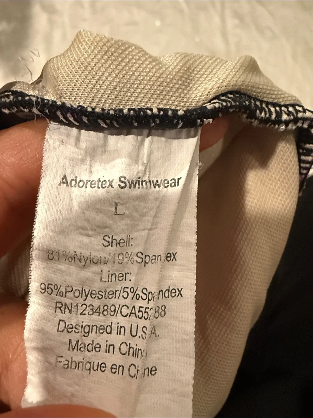 Adoretex One-Piece Swimsuit in Black and Magenta -  Activewear size L